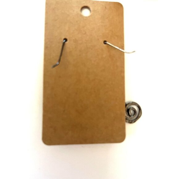 Gorgeous Modern Steel Swirl Dangle Earrings - Picture 5 of 5